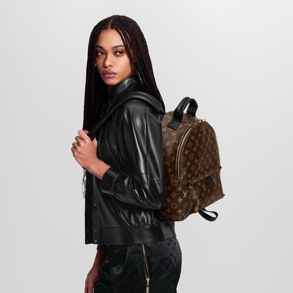 AUTHENTIC Louis Vuitton Brown Monogram Backpack- Palm Springs- MM - Picture 2 of 16